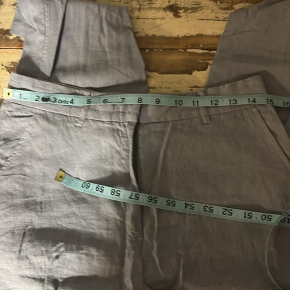 Mes Demoiselles Linen Light Gray Men's Chinos - Picture 8 of 11